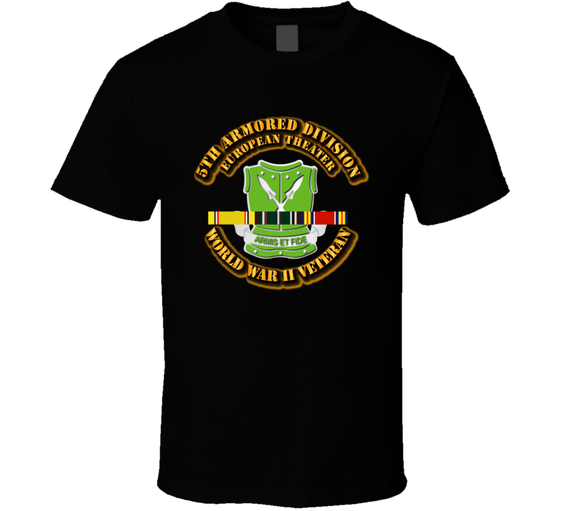 DUI - 5th Armored Division - Europe - WWII T Shirt