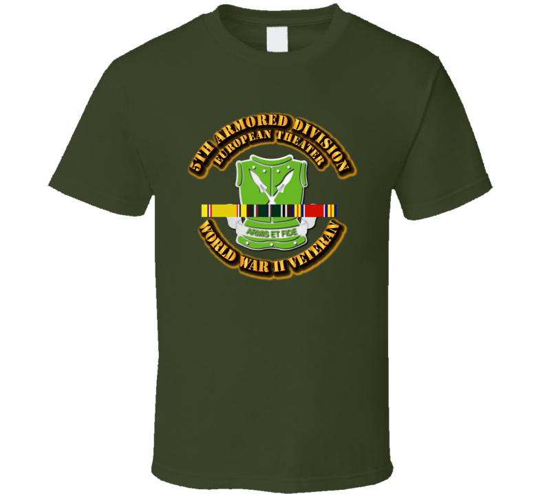 DUI - 5th Armored Division - Europe - WWII T Shirt