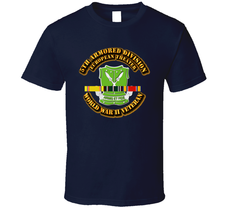 DUI - 5th Armored Division - Europe - WWII T Shirt