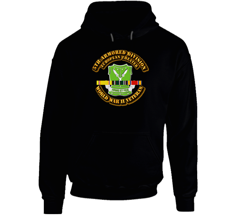 DUI - 5th Armored Division - Europe - WWII Hoodie