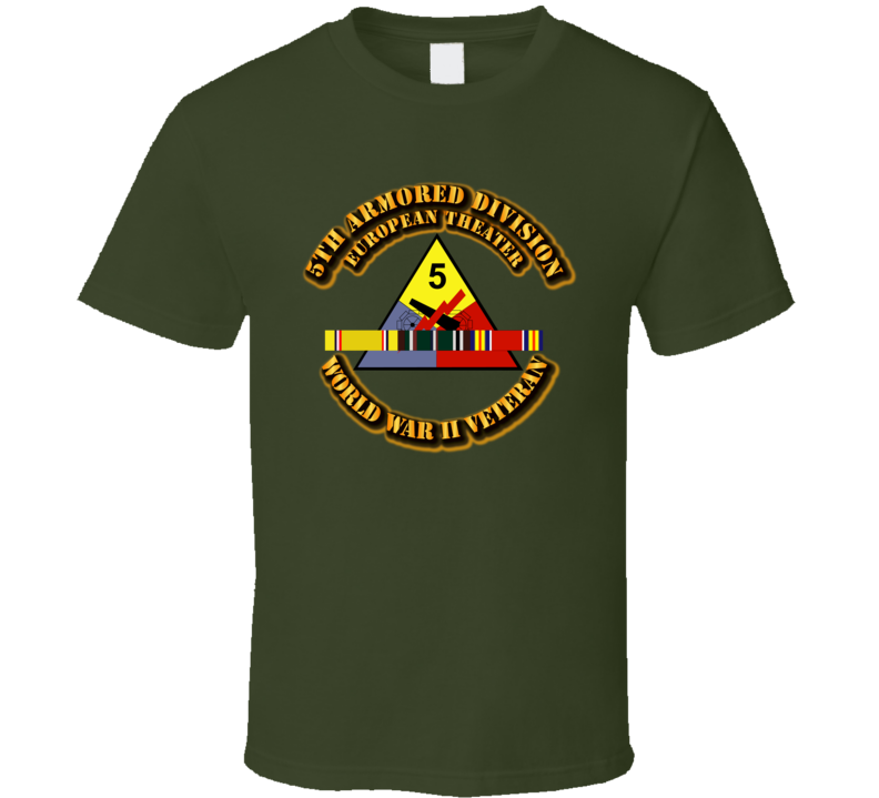 SSI - 5th Armored Division - Europe - WWII T Shirt