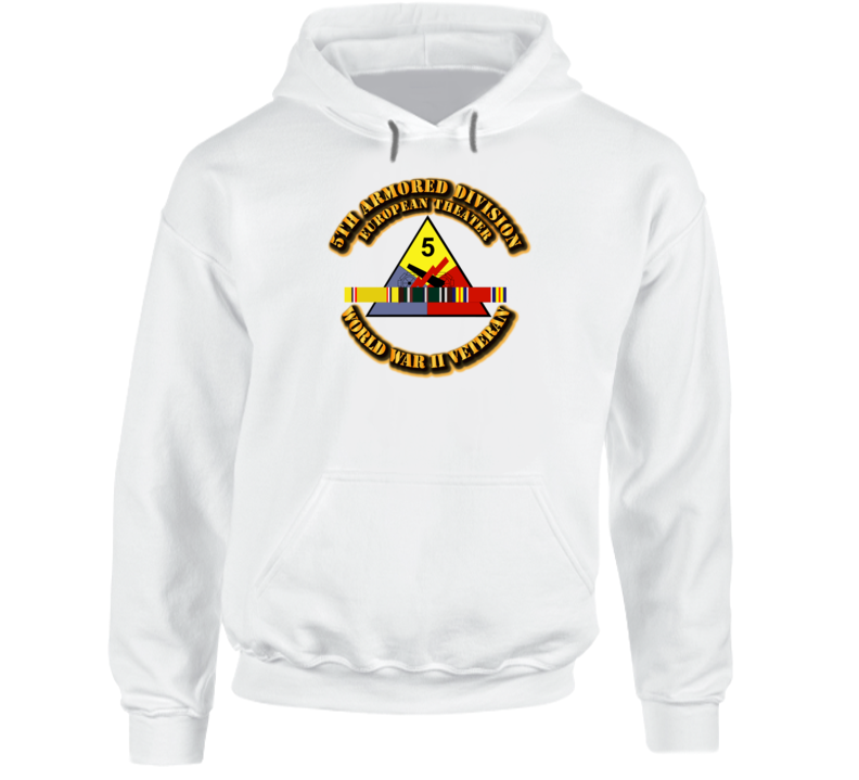 SSI - 5th Armored Division - Europe - WWII Hoodie