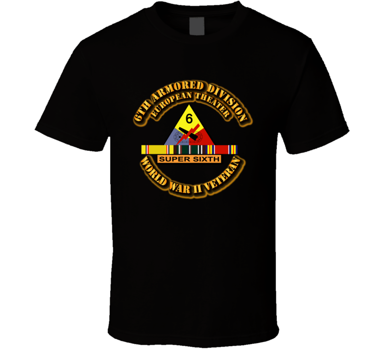 SSI - 6th Armored Division - Europe - WWII T Shirt