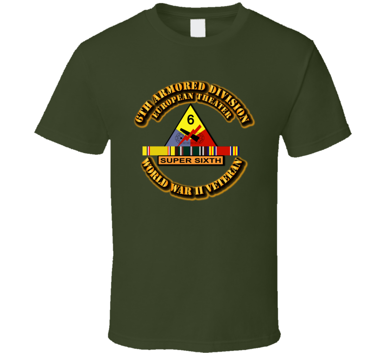 SSI - 6th Armored Division - Europe - WWII T Shirt