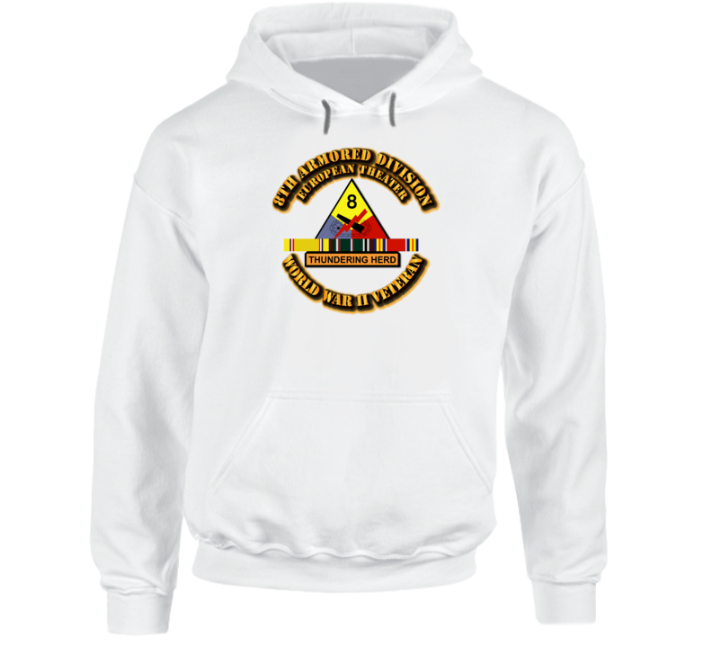 SSI - 8th Armored Division - Europe - WWII Hoodie