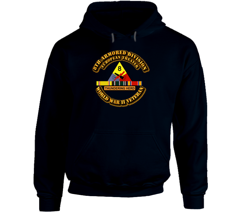 SSI - 8th Armored Division - Europe - WWII Hoodie