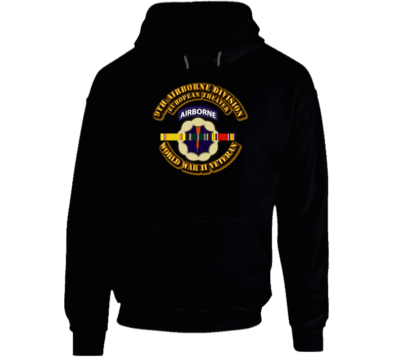 SSI - 9th Airborne Division - Europe - WWII Hoodie