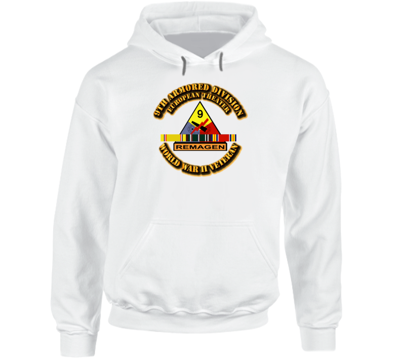 SSI - 9th Armored Division - Europe - WWII Hoodie