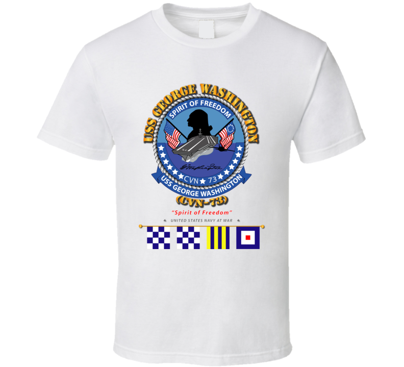 USS George Washington w Signal Flags T Shirt