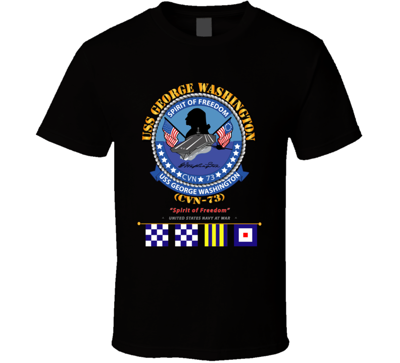 USS George Washington w Signal Flags T Shirt