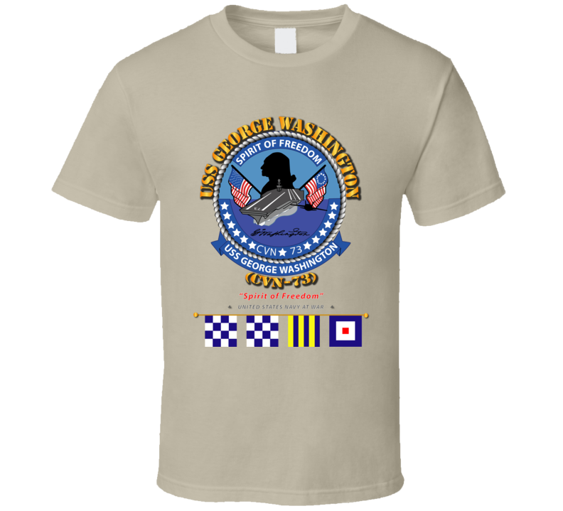 USS George Washington w Signal Flags T Shirt
