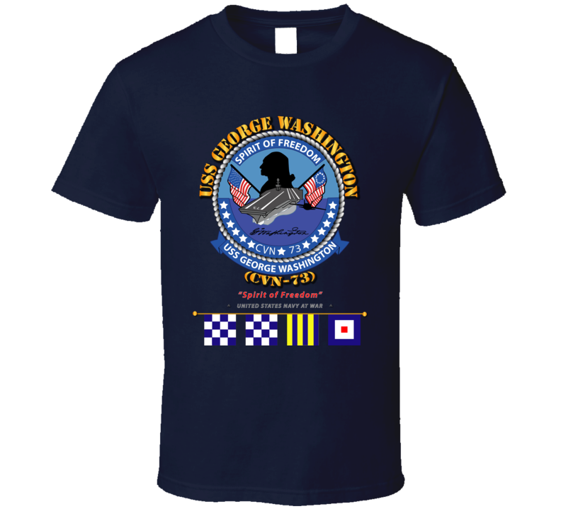 USS George Washington w Signal Flags T Shirt