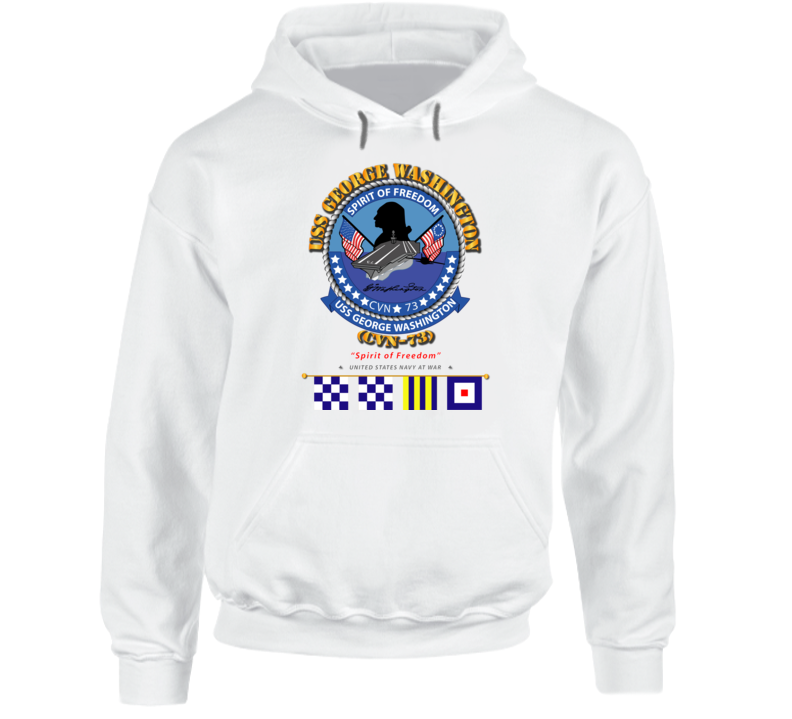 USS George Washington w Signal Flags Hoodie
