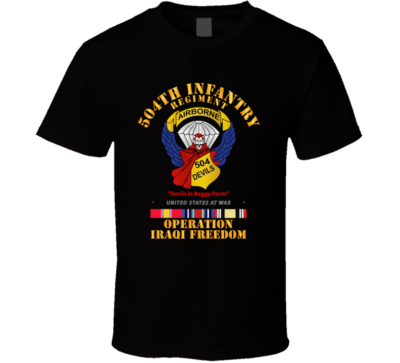 504th Infantry Regiment - Devils - OIF T Shirt