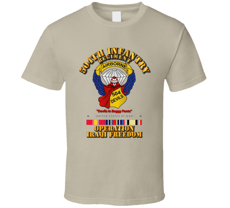 504th Infantry Regiment - Devils - OIF T Shirt