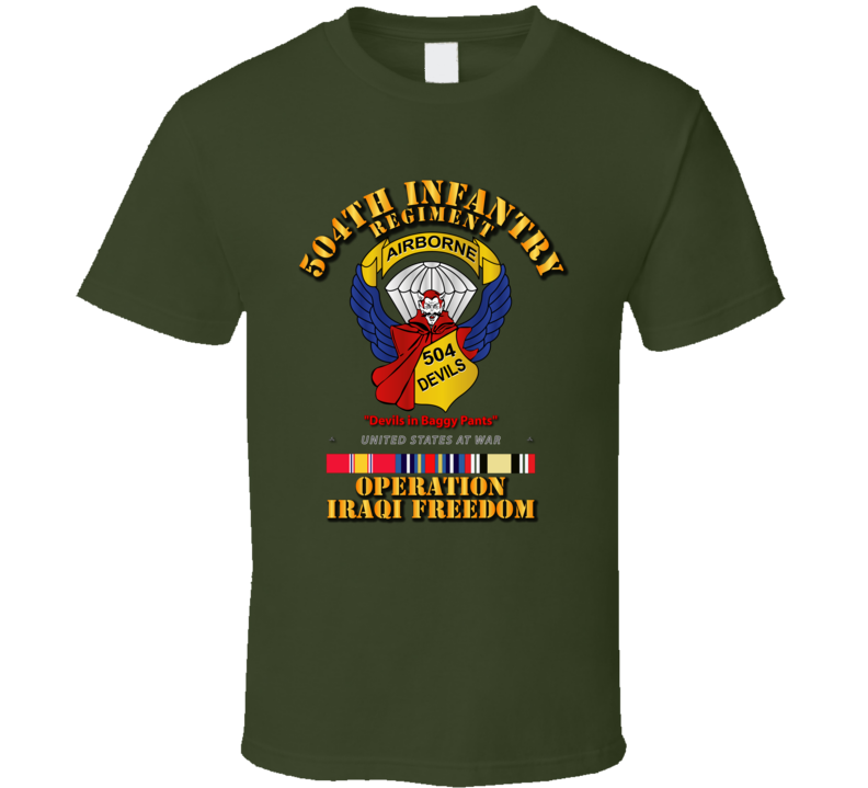 504th Infantry Regiment - Devils - OIF T Shirt