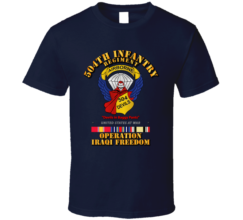 504th Infantry Regiment - Devils - OIF T Shirt