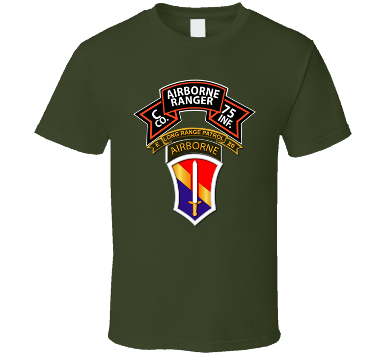 Vietnam - C Co 75th Ranger - 1st FF - E-20 Inf T Shirt