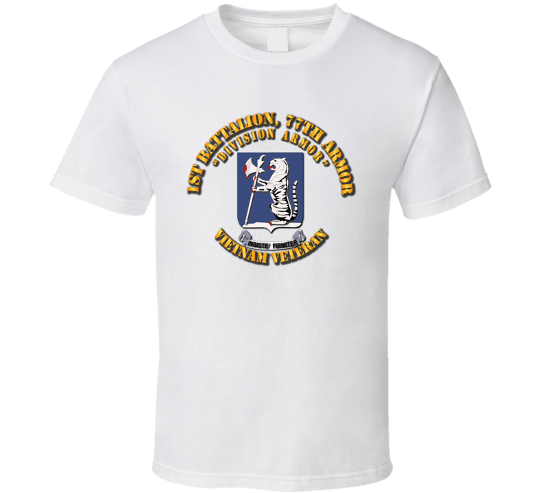 1st Bn 77th Armor Wo Vn Svc Ribbon T Shirt