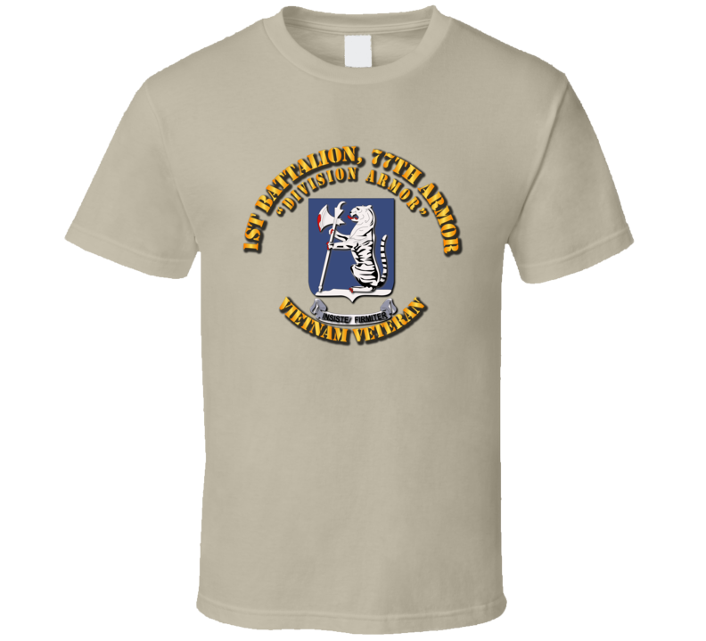 1st Bn 77th Armor Wo Vn Svc Ribbon T Shirt