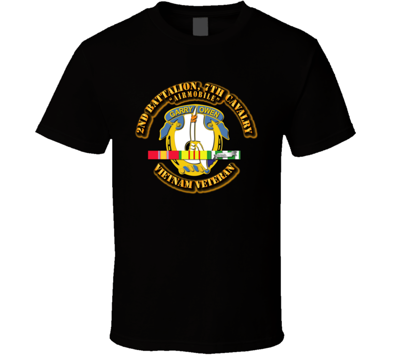 2nd Battalion, 7th Cavalry With Svc  Ribbon T Shirt