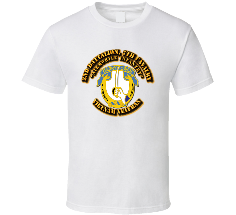 2nd Battalion, 7th Cavalry (airmobile Infantry) With Text T Shirt