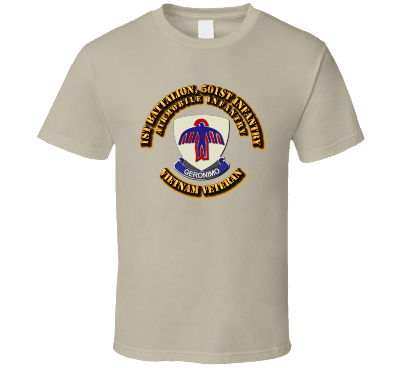 1st Battalion, 501st Infantry (Airmobile Infantry) Without Svc Ribbon T Shirt