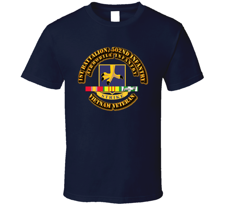 1st Battalion, 502nd Infantry (Airmobile Infantry) With Svc Ribbon T Shirt