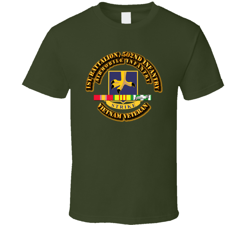 1st Battalion, 502nd Infantry (Airmobile Infantry) With Svc Ribbon T Shirt
