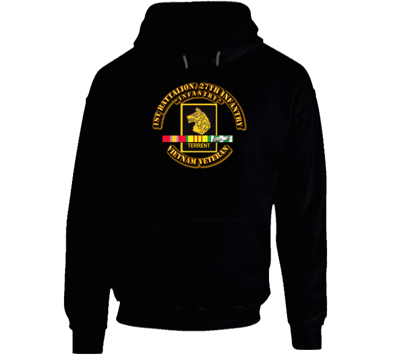 1st Battalion,27th Infantry With Svc Ribbons Hoodie