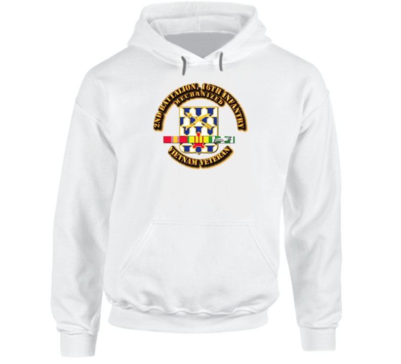 2nd Battalion, 16th Infantry (Mechanized) With Svc Ribbon Hoodie
