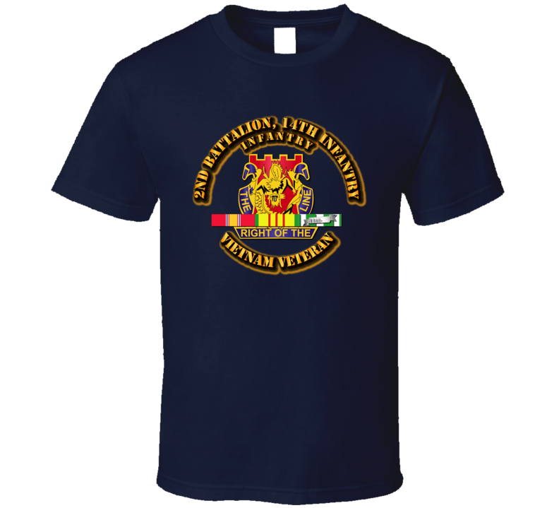 2nd Battalion, 14th Infantry (Infantry) With Svc Ribbon T Shirt