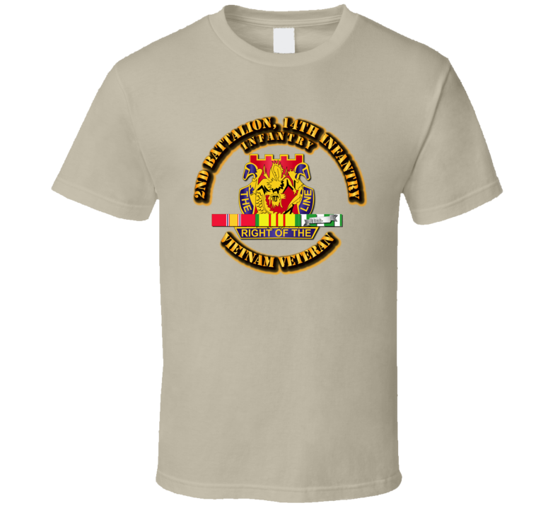 2nd Battalion, 14th Infantry (Infantry) With Svc Ribbon T Shirt