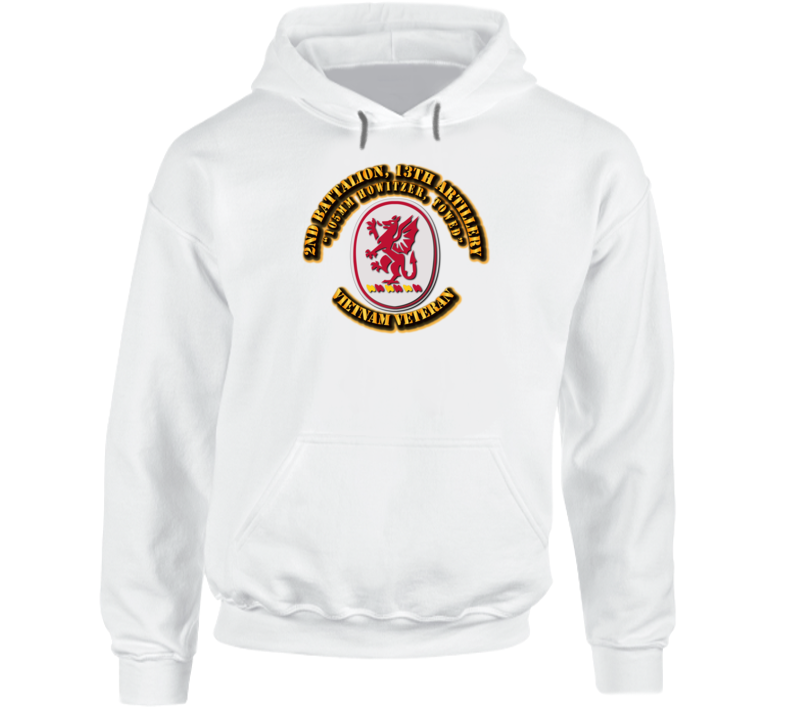 2nd Battalion, 13th Artillery (105 Mm Howitzer Towed) Without Svc Ribbon Hoodie