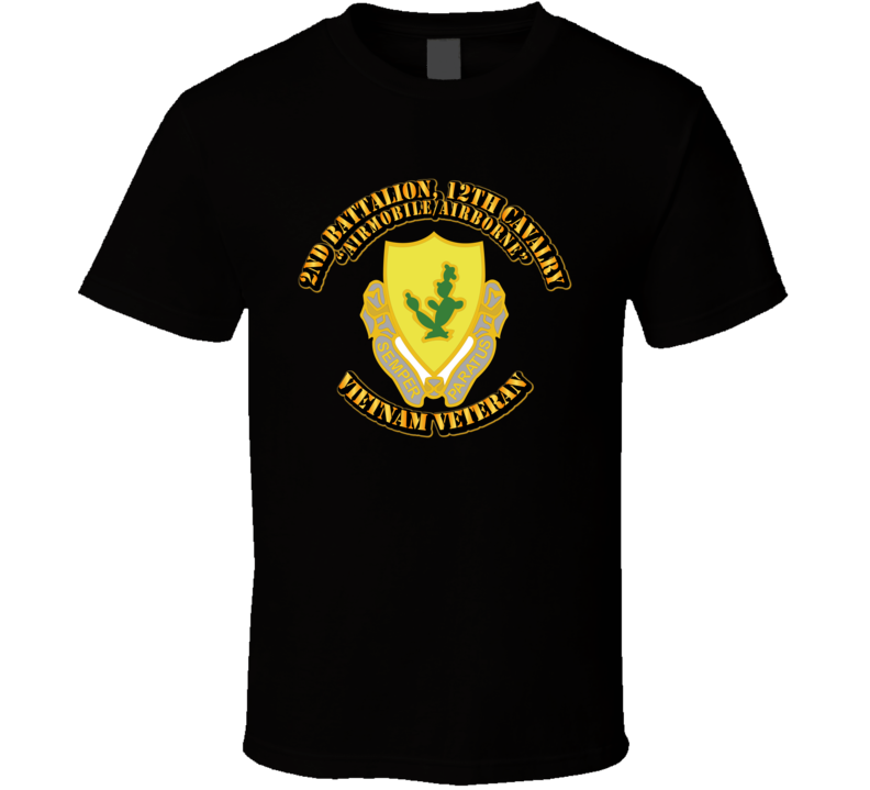 2nd Battalion, 12th Cavalry (Airmobile/airborne) With Txt T Shirt