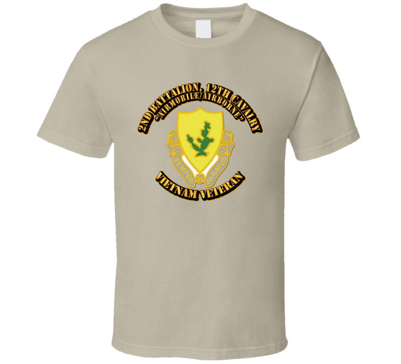 2nd Battalion, 12th Cavalry (Airmobile/airborne) With Txt T Shirt