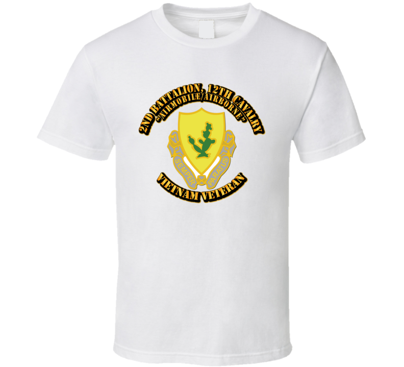 2nd Battalion, 12th Cavalry (Airmobile/airborne) With Txt T Shirt