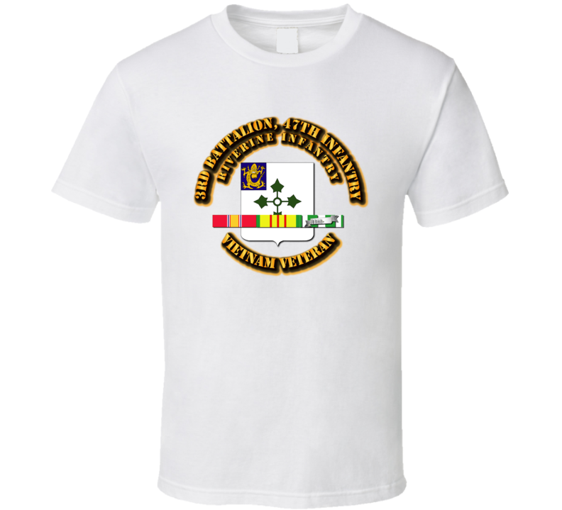 3rd Battalion, 47th Infantry (Riverine Infantry) With Svc Ribbon T Shirt