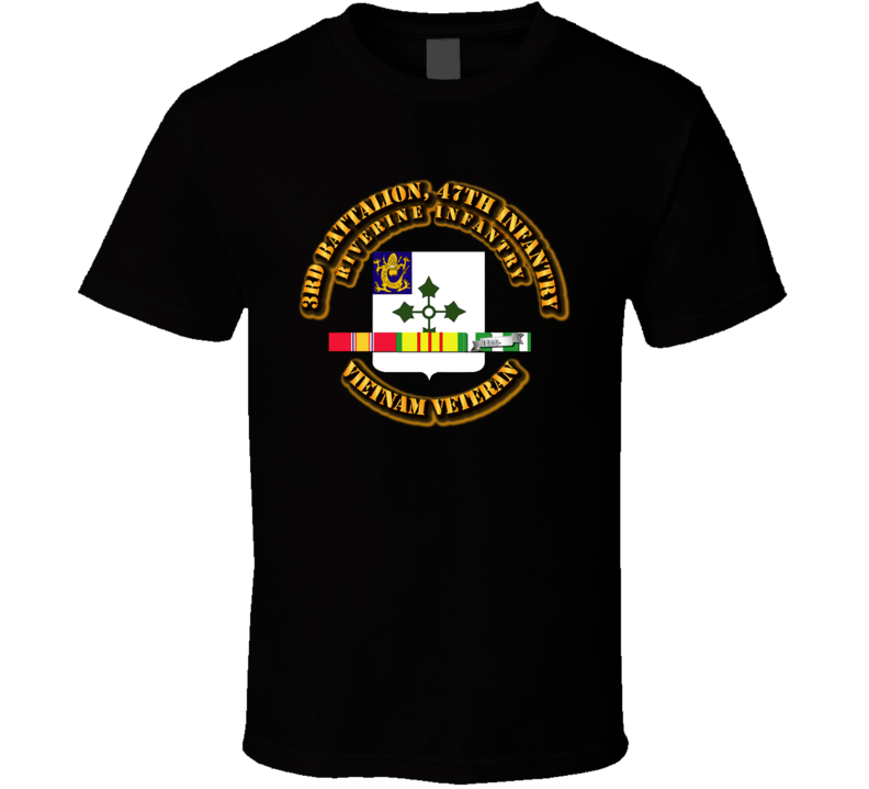 3rd Battalion, 47th Infantry (Riverine Infantry) With Svc Ribbon T Shirt