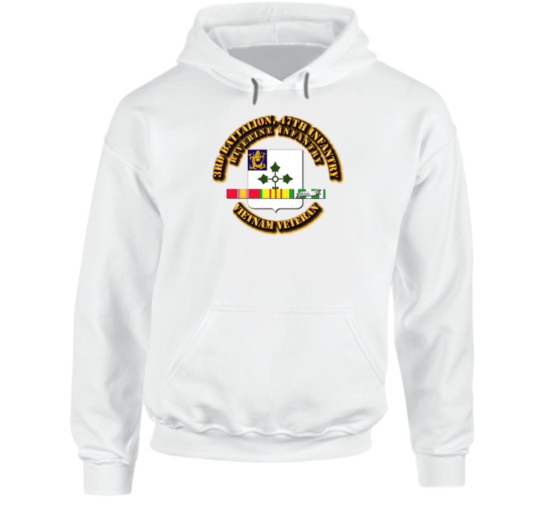 3rd Battalion, 47th Infantry (Riverine Infantry) With Svc Ribbon Hoodie