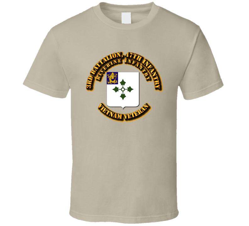 3rd Battalion, 47th Infantry (Riverine Infantry) Without Svc Ribbon T Shirt