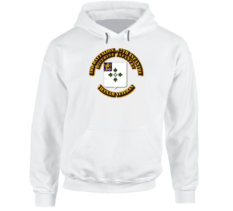 3rd Battalion, 47th Infantry (Riverine Infantry) Without Svc Ribbon Hoodie