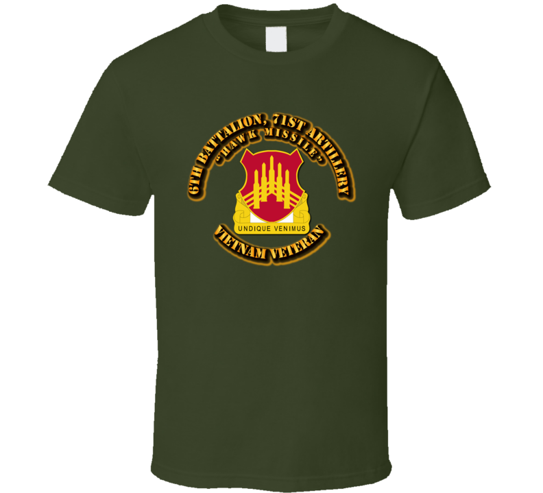 6th Battalion, 71st Artillery(hawk Missile) Without Svc Ribbon T Shirt