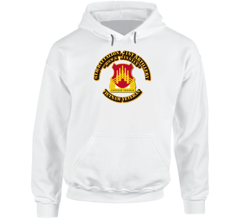 6th Battalion, 71st Artillery(hawk Missile) Without Svc Ribbon Hoodie