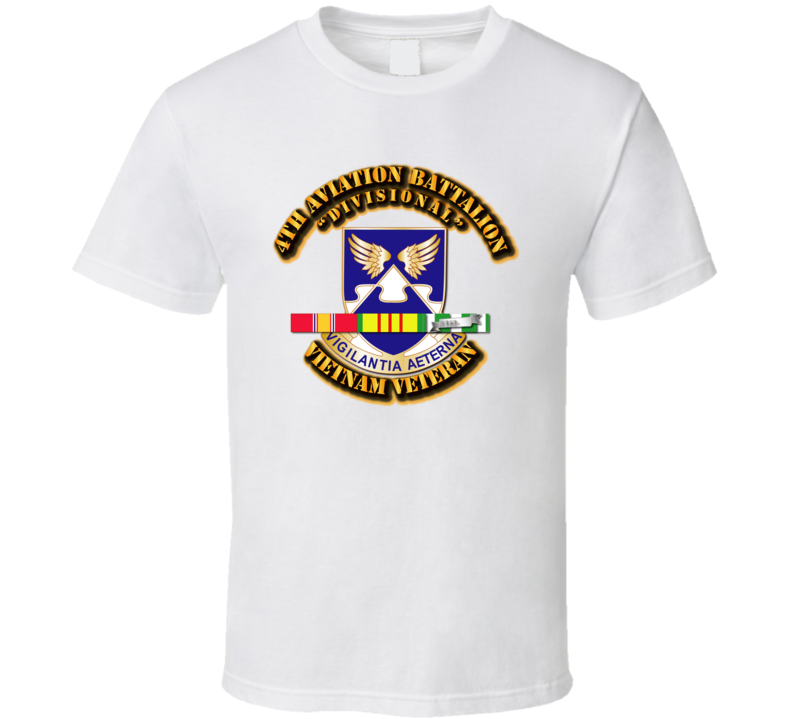 4th Aviation Battalion (Divisional) With Svc Ribbon T Shirt