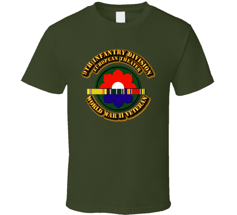 Army - Ssi - 9th Infantry Division - Europe - Wwii T Shirt