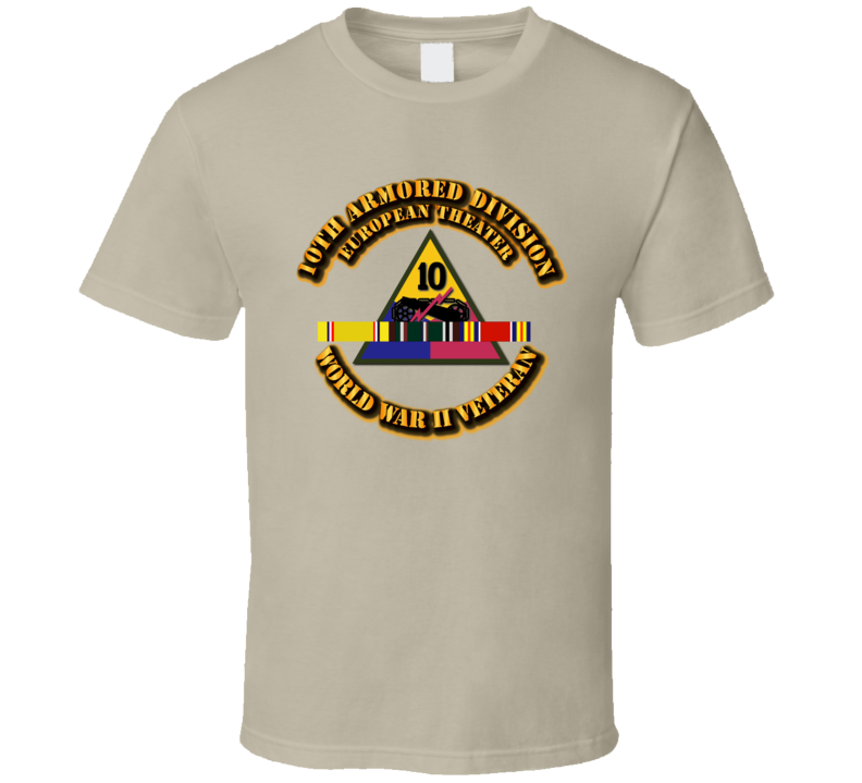 Army - Ssi - 10th Armored Division - Europe - Wwii T Shirt
