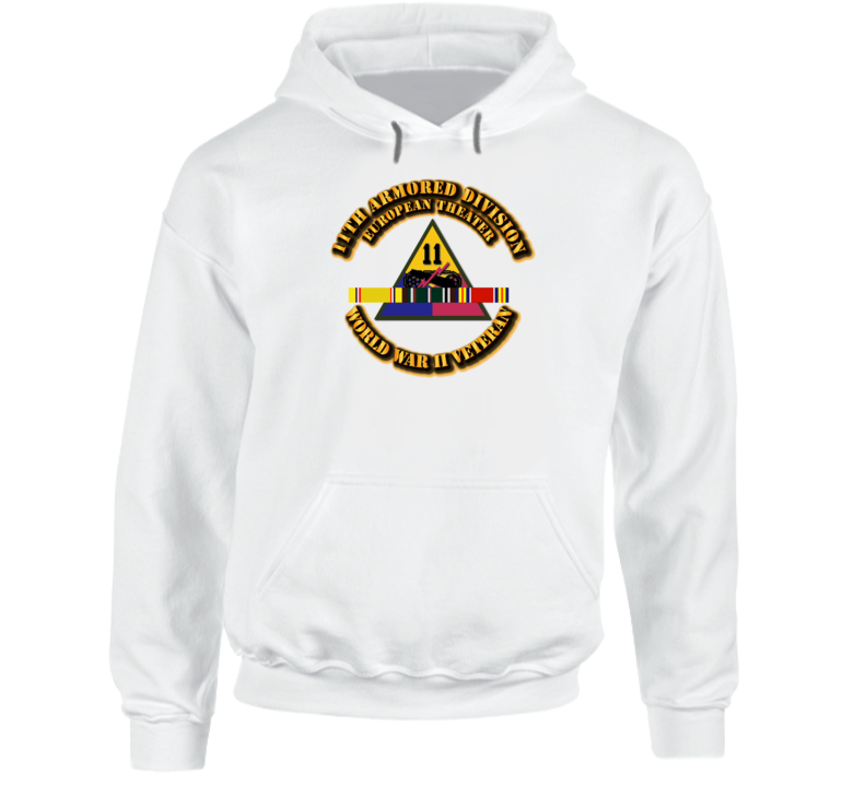 Army - Ssi - 11th Armored Division - Europe - Wwii Hoodie