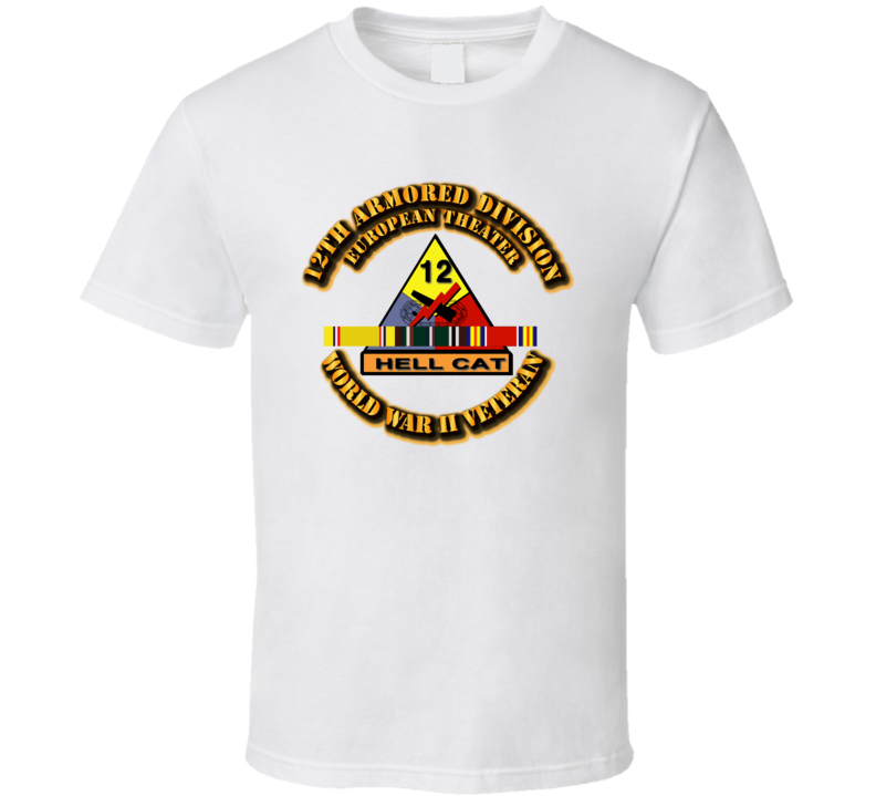 Army - Ssi - 12th Armored Division - Europe - Wwii T Shirt