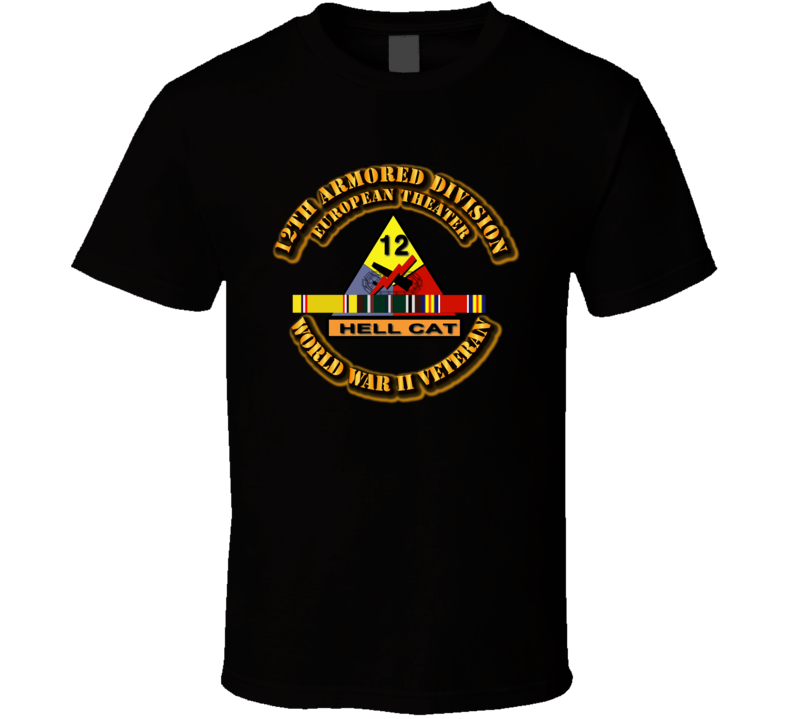 Army - Ssi - 12th Armored Division - Europe - Wwii T Shirt